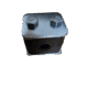 20240805_185410-scaled-1png - Red Edge Resources Close-up of a metallic base plate with two hex nuts on top, set against a black background.
