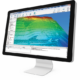reconstructorpng - Red Edge Resources Desktop monitor displaying a GIS window with a colorful 3D terrain model (green to red elevations).